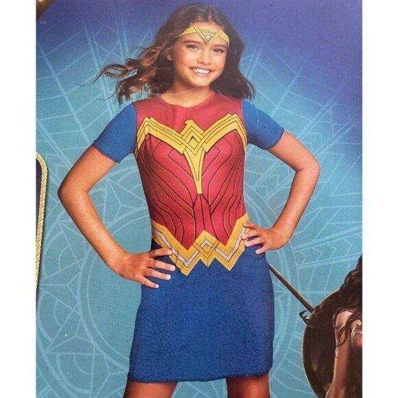 Wonder Woman Child Costume - Dress Headband & Bandeau - Medium - Picture 1 of 5